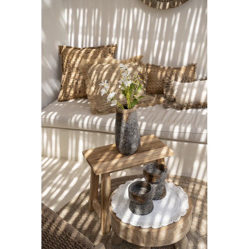 Terracotta Tabletop Pillar, 20cm H x 13cm W x 13cm D