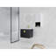 Meuble-lavabo moderne avec lavabo en céramique et tablette latérale - 24 po