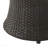 All-Weather PE Wicker Patio Side Table with Aluminum Inner Frame