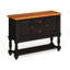 Mobilier de salle à manger en bois massif noir et chêne antique