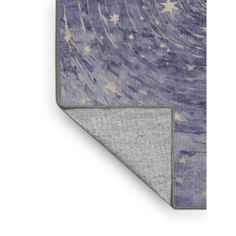 Machine Washable Gray Area Rug, Rectangle 3' x 5'