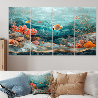 Ayannia - art mural corail - art mural moderne sur toile