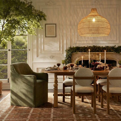 Luminaires de cuisine 1 lumière Rattan
