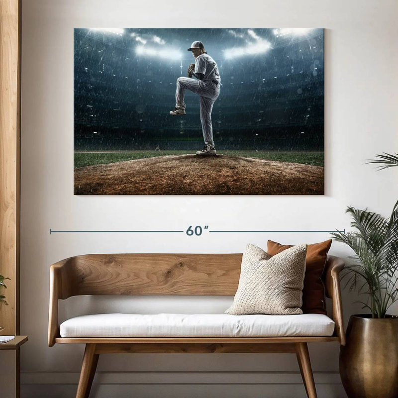 Sireci Baseball Pitching, 34" H x 51" W