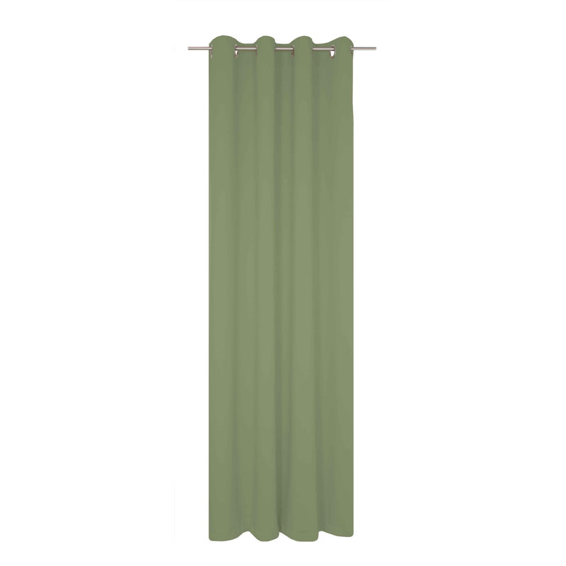Zoee Eyelet Blackout Curtain, 145cm Width x 255cm Drop, Green