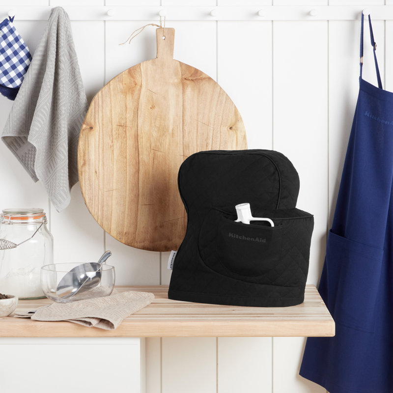 KitchenAid® Quilted Fitted Mixer Cover, Onyx Black