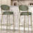 Keondric Of 2  Bar Stools With Pu Leather, Metal Frame And Legs-467114547