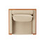 Chaise de patio en teck avec coussins Nathanson