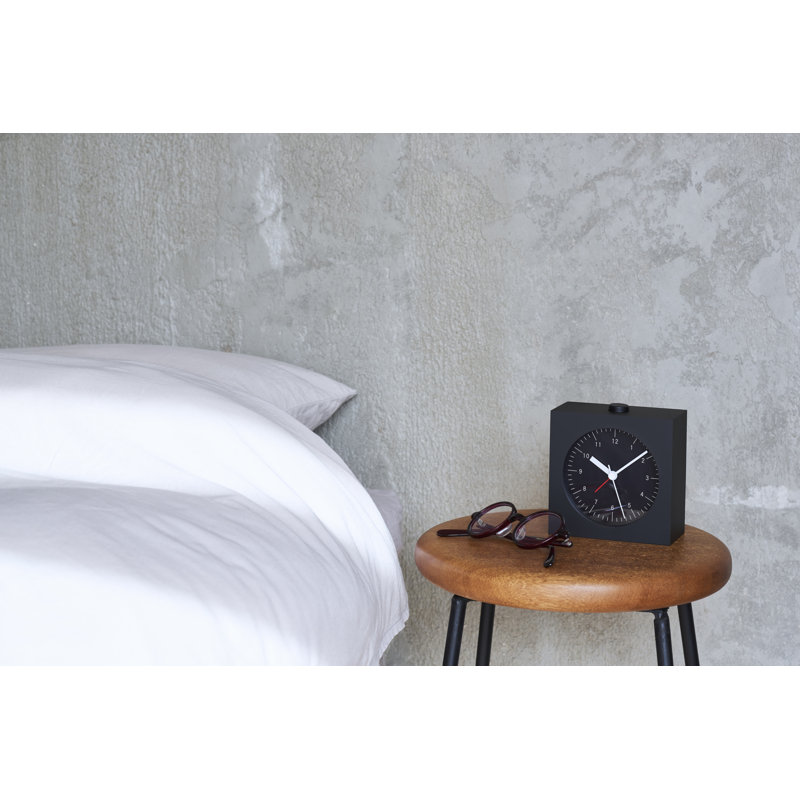Tabletop Clock with Alarm, Black
