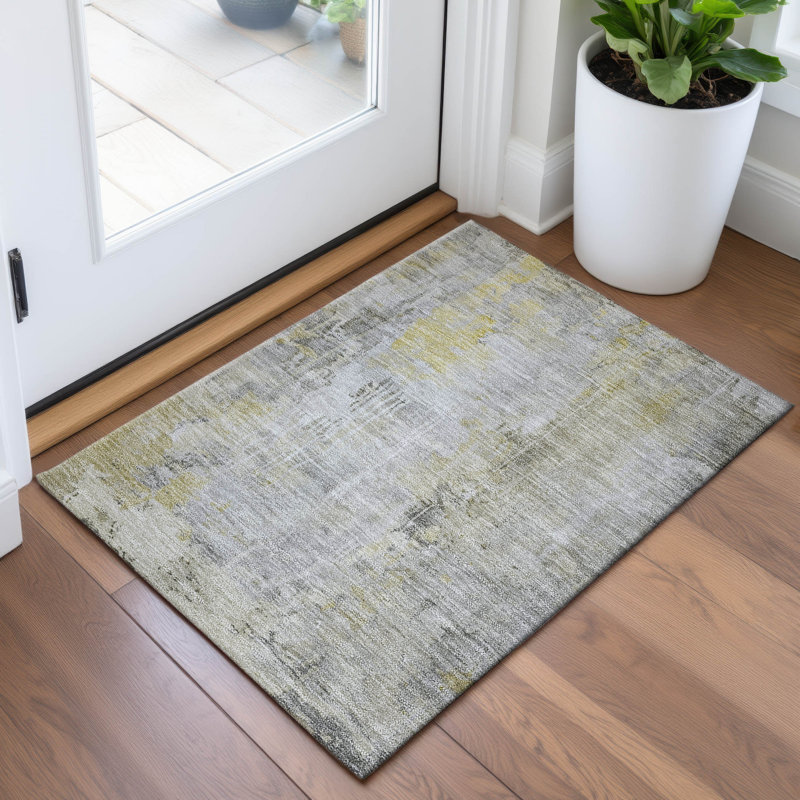 Premium Machine Washable Kelton AMF1233 Abstract Rug, Rectangle 1'8" x 2'6"