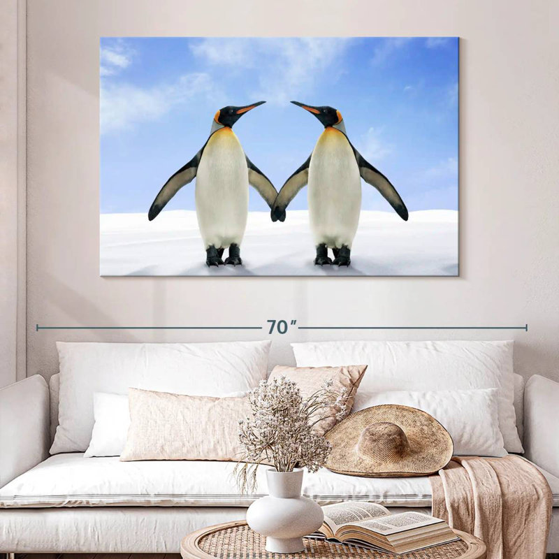 Brampt Two Flapping Penguins, 34" H x 51" W