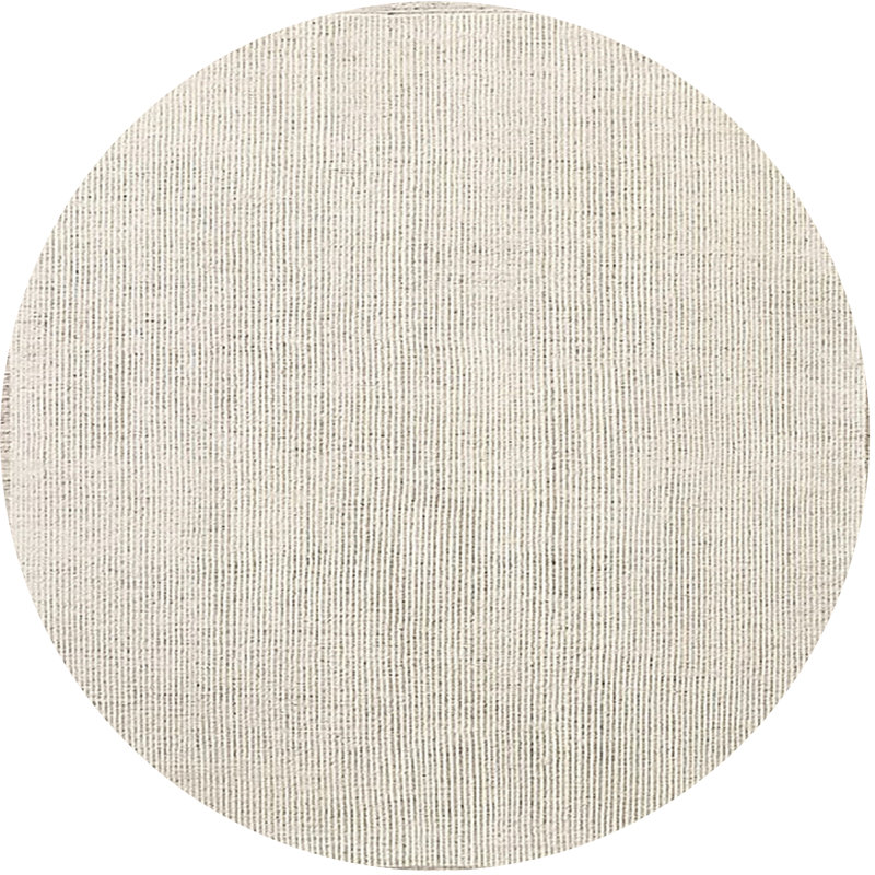 Tapis beige en laine à motif abstrait Sachso, Rond 6 pi