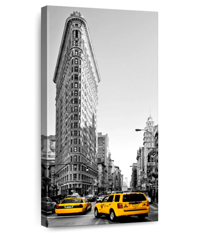 Flatiron Yellow Pop, 30" H x 15" W