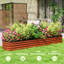 Jardinière en métal, boîte à fleurs en métal avec bordure de sécurité, ensemble de jardin surélevé galvanisé-95702711