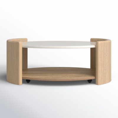 Hira Wheel Coffee Table with Storage by Joss & Main