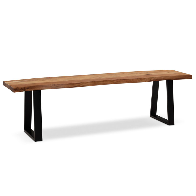 Grano Wood Bench, 45cm H x 120cm W x 40cm D, Black