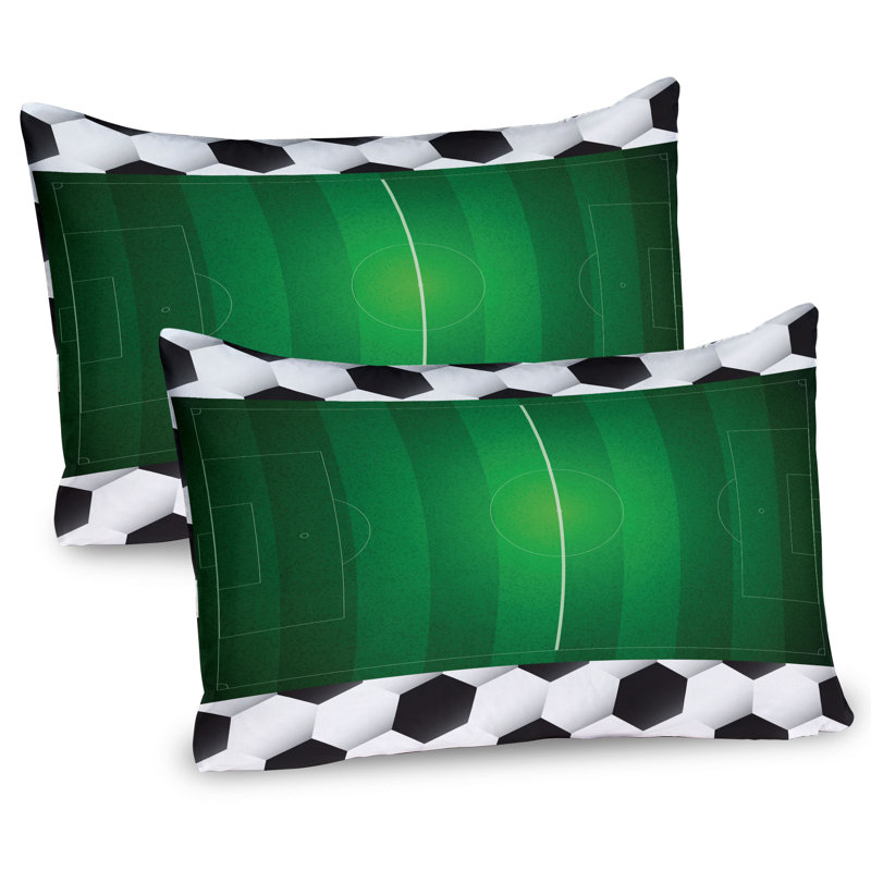Ensemble de 2 taies décoratives de soccer Ambesonne, H 20 po x l 30 po