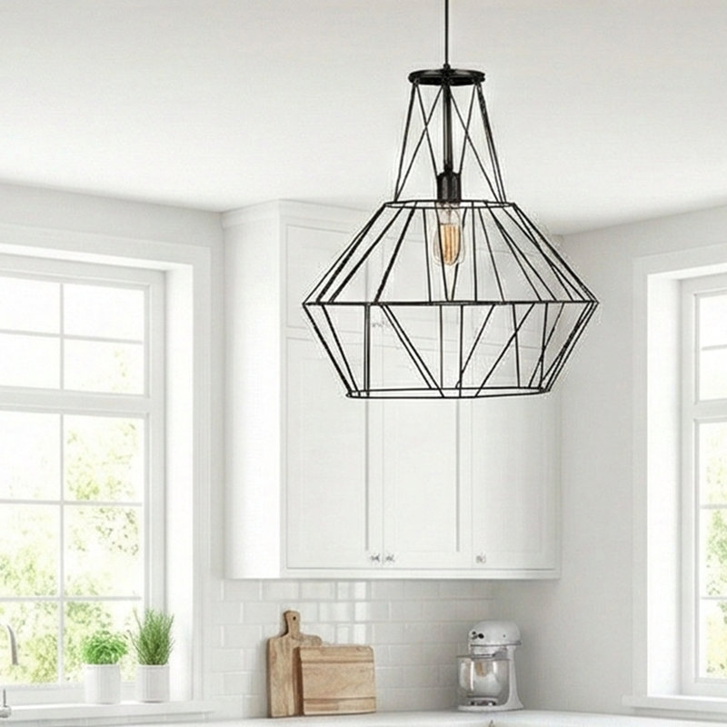 Luminaire suspendu réglable Vertex Cage, Encre