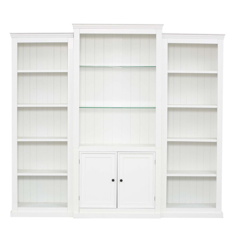 Vitrine de 78,75 po de hauteur avec bibliothèque 3 pièces avec plafonnier réglable à DEL 5 couleurs, tablettes de style rétro avec tablettes en verre trempé pour le salon, le bureau, le studio ou l'espace de travail