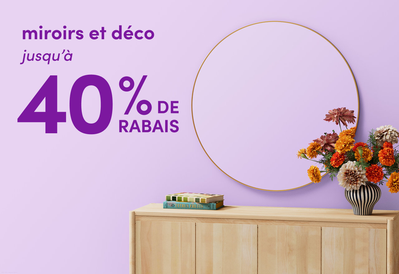 miroirs et déco en solde