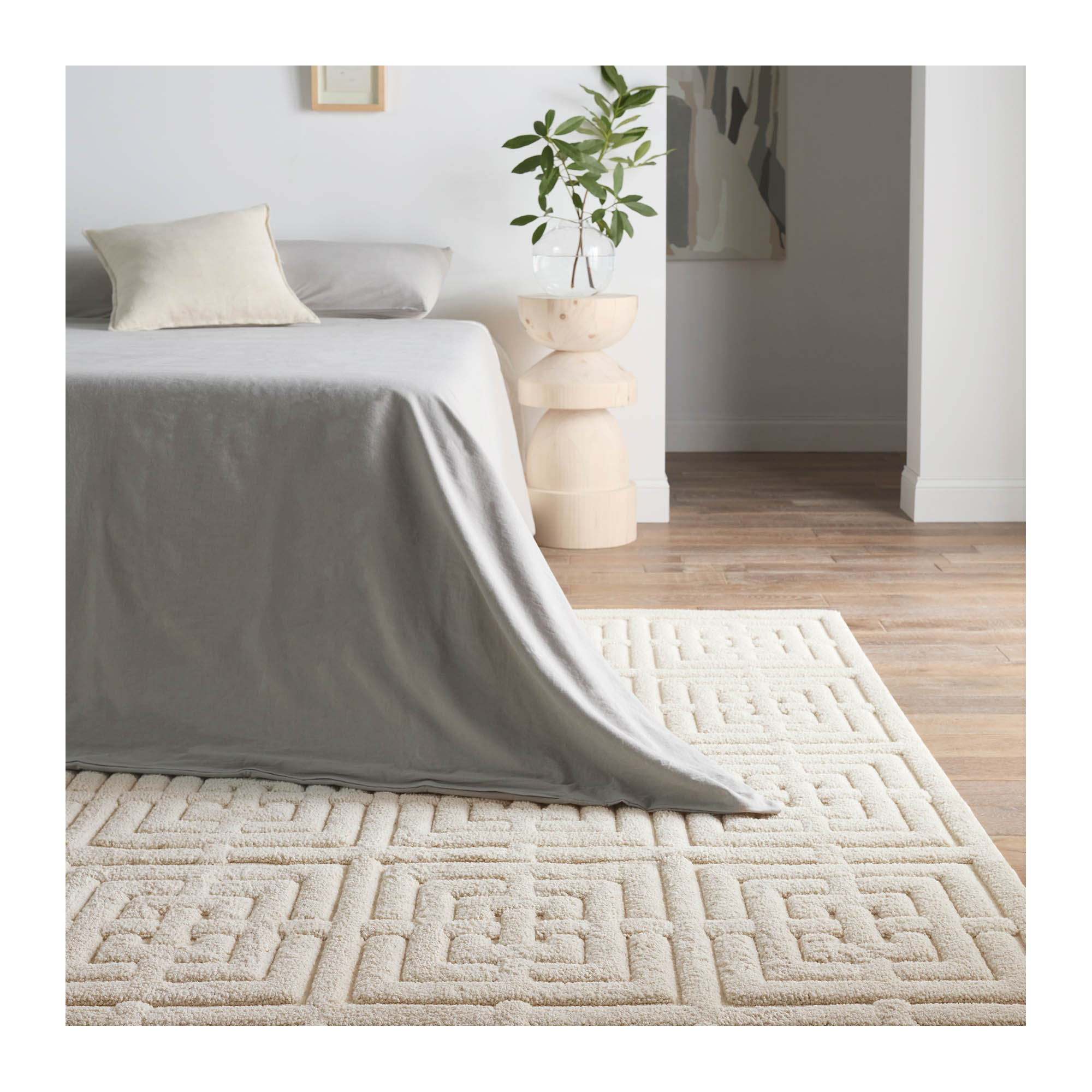 Hira Cream Rug, Rectangle 9'2" x 11'9"