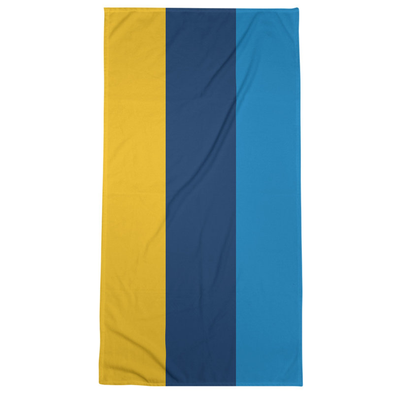 Beach Towel, Gold/Navy/Blue