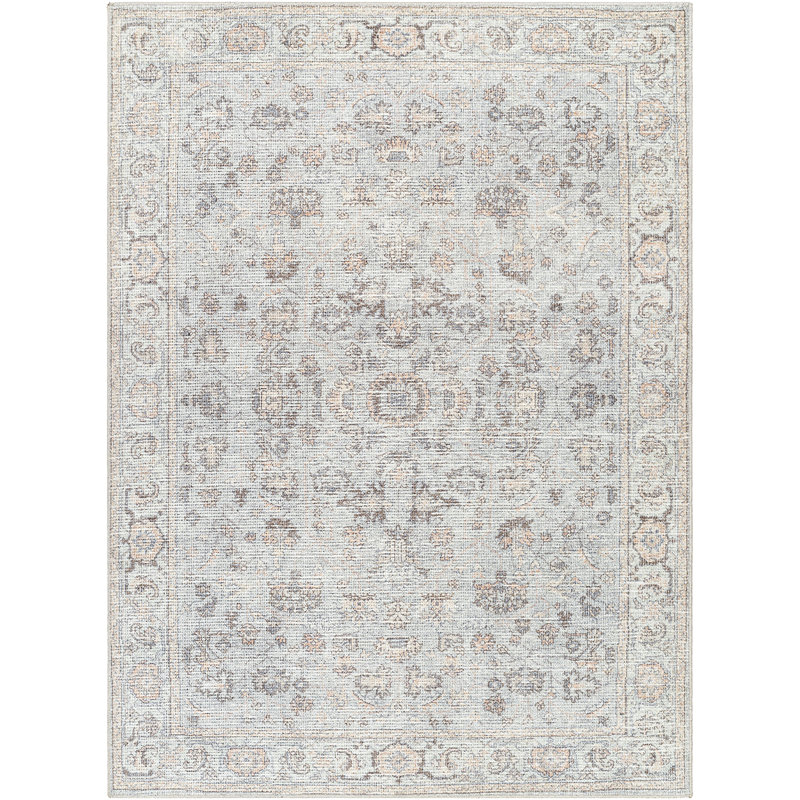 Theia Vintage Look Machine Woven Gray,Tan,Charcoal,Brown,Cream,LightBeige Area Rug, Rectangle 200 x 275cm
