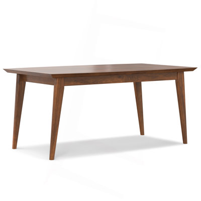 Draper 66-84 Inch X 40 Inch Rectangle Mid Century Modern Extendable Dining Table In Walnut Veneer