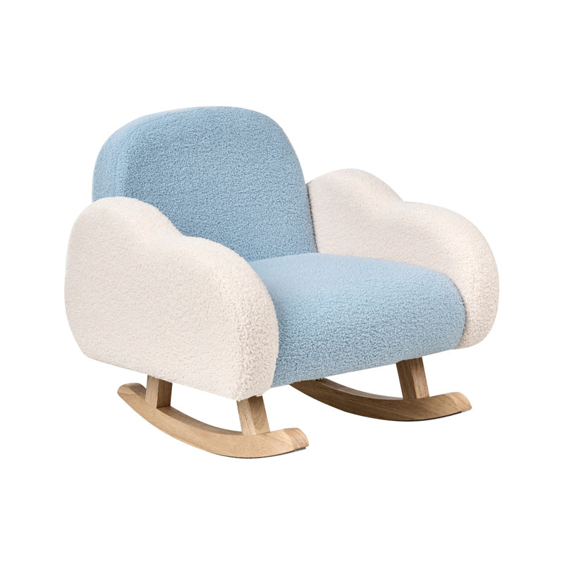 Boucle Kids Rocking Chair SKARE, Blue/White