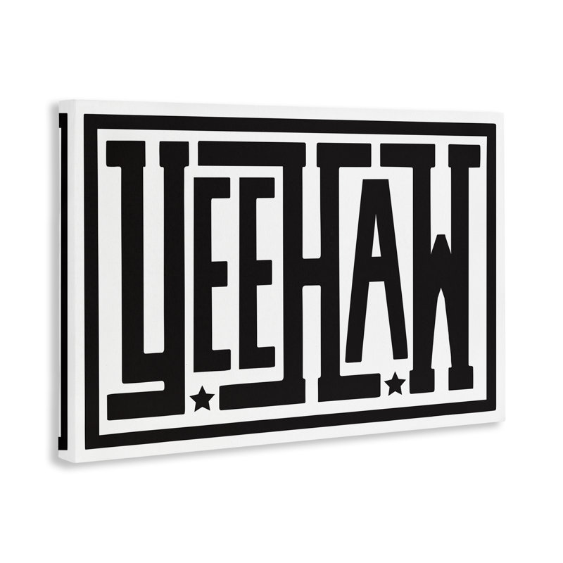 Art mural sur toile Yeehaw, H 20 po x l 30 po
