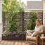 Lit de jardin surélevé en résine de 58 po de hauteur avec treillis, pot de fleurs d'intimité pour patio ou terrasse