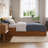 Orlando Solid Wood Platform Bed with Panel Footboard & Trundle-96140340