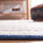 Natura Flat Weave Wool/Cotton Striped Rug in Ivory/Blue-1492112519