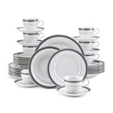 Platinum Crown 40Pc Dinnerware Set-Grey
