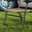De 4 chaises de patio pliantes, brunes. Et tissu respirant pour adultes. Chaises de camping avec fonction d'inclinaison par gravité. Confort verrouillable sur mesure. Porte-gobelets et fentes de rangement. Facilement