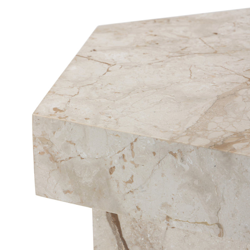 BRANDO End Table, Desert Taupe Marble