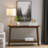 Fexy Sofa Console Table, 48 Inch Top With Lower Shelf, Walnut Brown