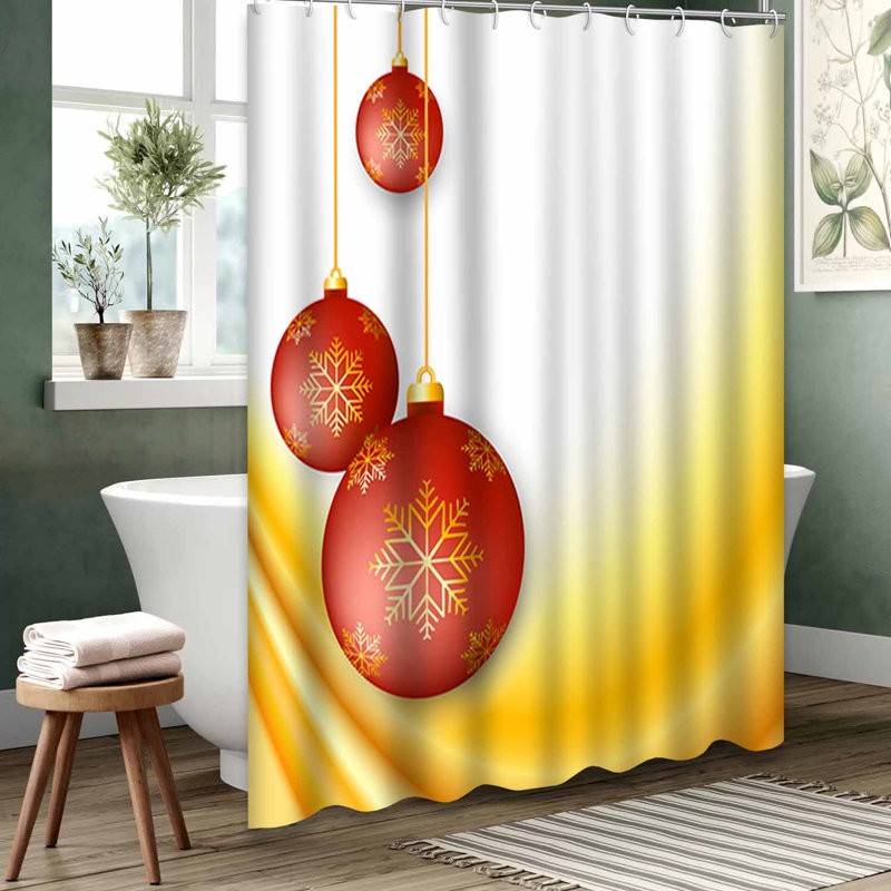 Rideau de douche rouge imperméable, rideaux de douche pour la salle de bain avec 12 crochets, 72" L x 84" W