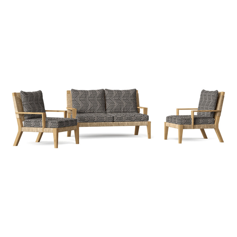 Hadley Outdoor 3 - Piece Conversation Set, Hadley Hemp, Perigold Key Figure Twilight