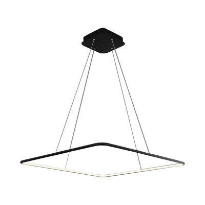 Bryand 1 - Light Black Square/Rectangle Pendant