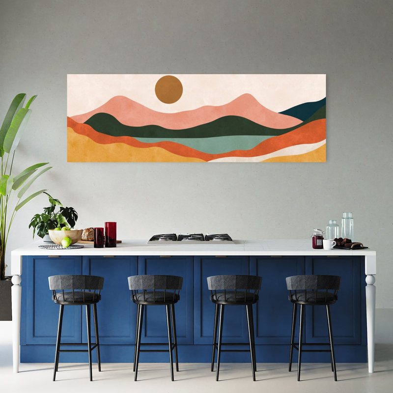 Boho Mountain Landscape by Vitor Costa - Wrapped Canvas Panoramic Print, 50.8 cm H x 152.4 cm W