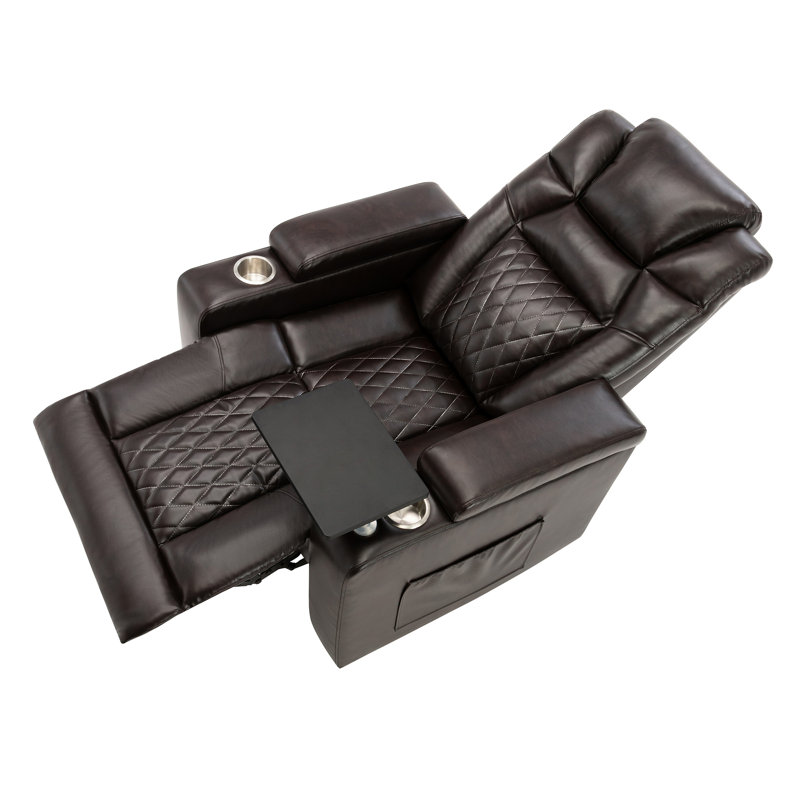 Fauteuil inclinable Power Motion, Similicuir brun