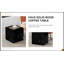 Table basse 15,7 * 15,7 * 15,7 pouces en panneau de fibres à densité moyenne avec texture de marbre - Design luxueux, décor de salon parfait, texture tendance cubique
