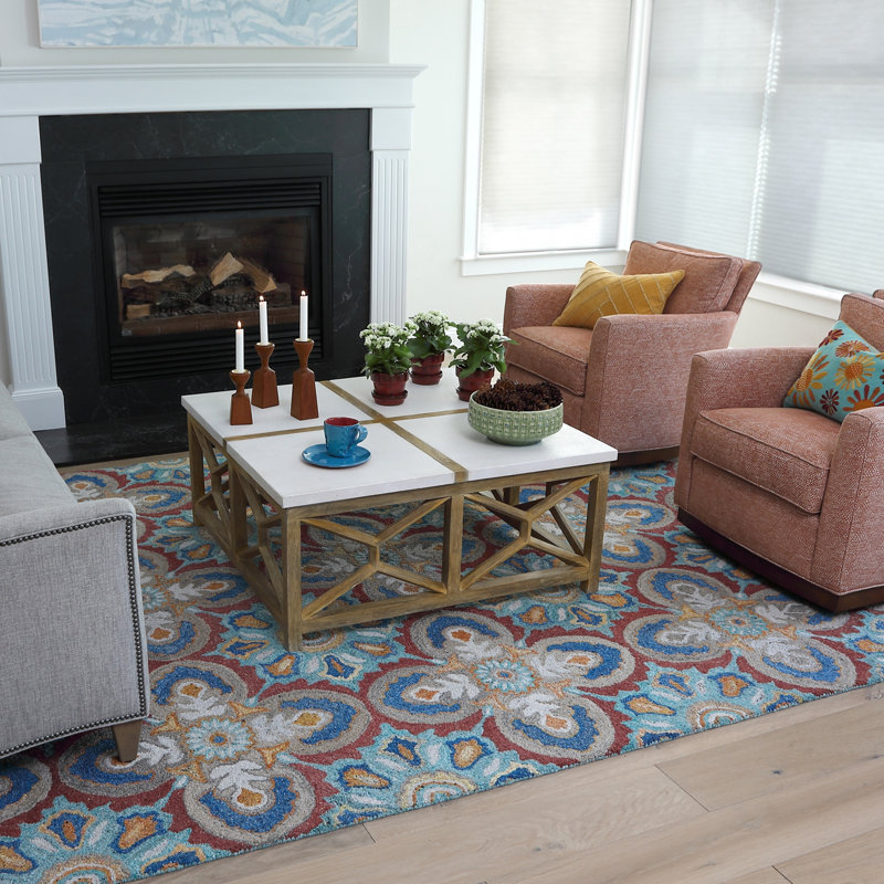 Pavilion Hand-Tufted Multicolor Recycled Polyester Indoor/Outdoor Area Rug, Runner 2'6" x 5'