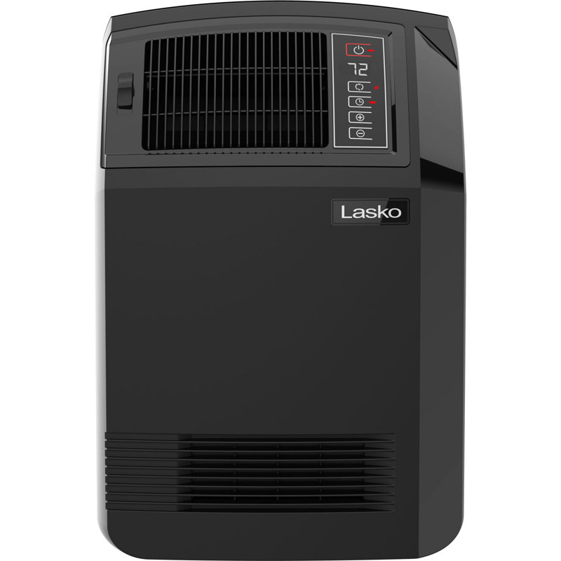 Lasko Black Ceramic Floor-Standing Heater with Thermostat