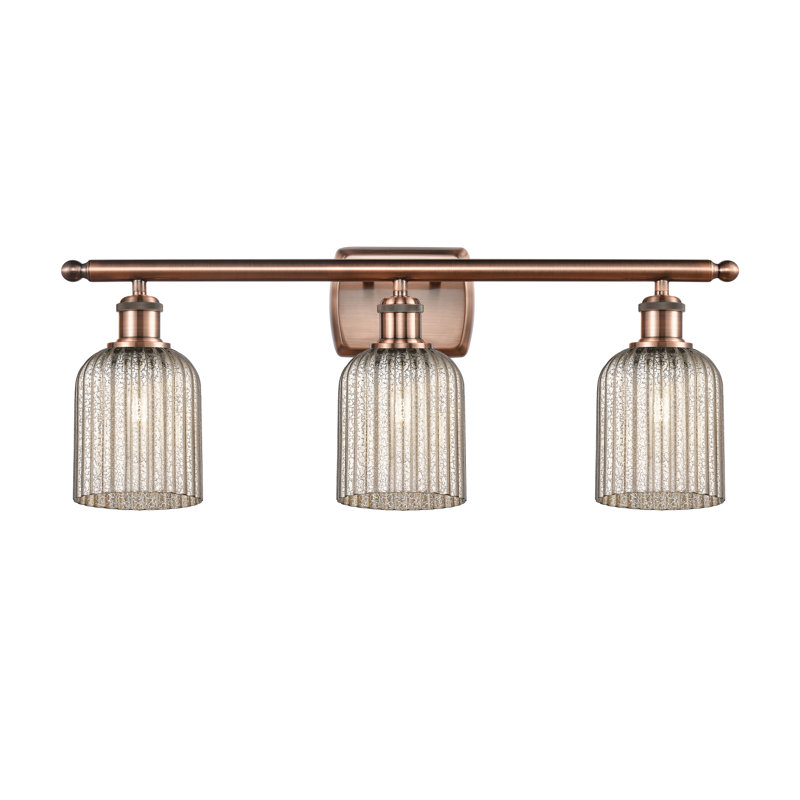 Abat-jour de meuble-lavabo 3 lumières 25 po Brion Addeline, Cuivre antique, Seedy