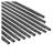 Matte Black Square Steel Stair Balusters, 11-Pack, 44 Inch x 0.5 Inch, Hollow Iron Spindles with Pre-Drilled Holes for Indoor Railing