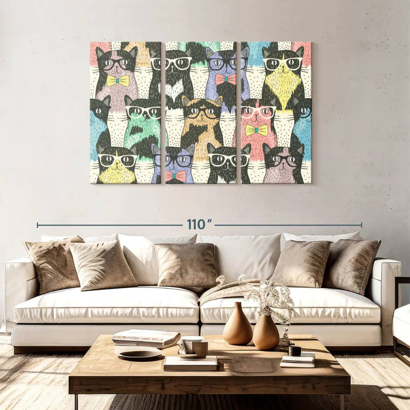 Cool Cats, 48" H x 74" W