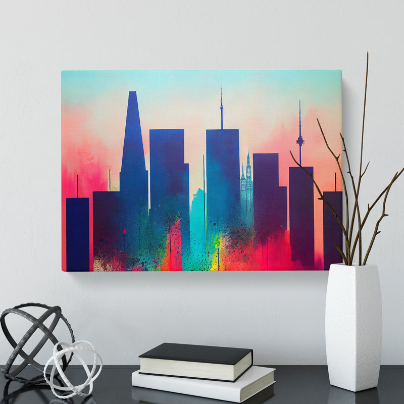 Skyscraper Skyline Art Vol.5 Abstract - Wrapped Canvas, 40cm H x 60cm W x 3cm D