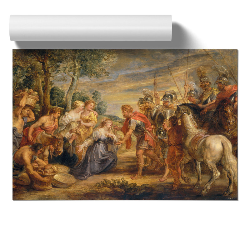 The Meeting Of David And Abigail by Peter Paul Rubens - No Frame Painting, 30cm H x 42cm W x 0.1cm D